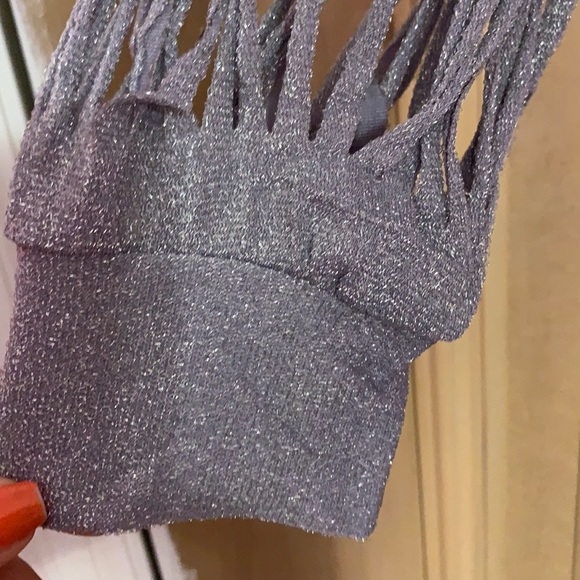 HOST PICK❣️Women’s Fringe Sleeve Glitter Dress Sz XS - Picture 6 of 9